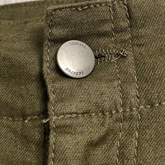 Tentree Slocan Hemp Blend Crop Pant Olive Green Size 6 High Rise Sustainable - Picture 6 of 9